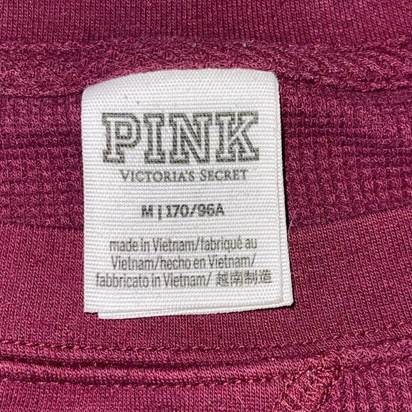 VS Pink Oversized Thermal Long Sleeve Crop Top - Picture 5 of 9
